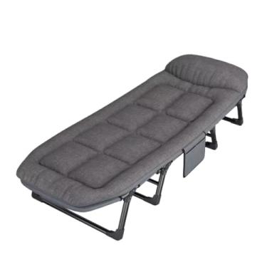 Imagem de Cama DobráVel ReclináVel Para Exterior, Para Uma Pessoa, Concebida Especificamente Para Terrenos Arenosos. ImpermeáVel, Resistente à Areia E à Ferrugem(Cama Dobrável Cinza)