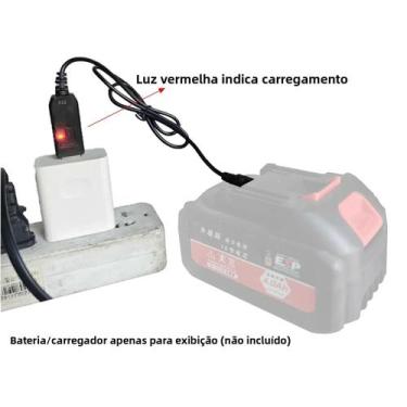 Imagem de Cabo De Carregamento De Bateria 21V Adaptador Carregador DC Para USB 5