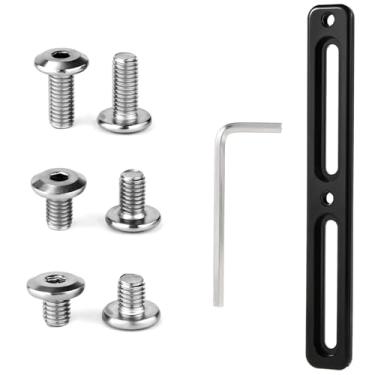 Imagem de Adaptador de gaiola de garrafa de bicicleta com 6 parafusos e 1 chave de fenda, adaptador de suporte de garrafa de água de bicicleta ajustável com 2 compartimentos, acessórios de montagem de gaiola de