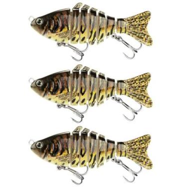 Imagem de Kit 3 Iscas Artificiais 6 Sessões movimento realista olho 3d - SWG, Pr