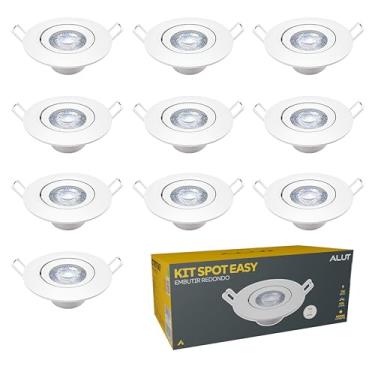 Imagem de Kit 10 Spot Led Embutir 7w 3000k/4000k/6500k Branco Quente/Neutro/Frio Branco Alut By Avant (Branco Quente 3000k, Redondo)