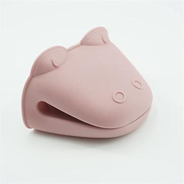 Imagem de Luvas de silicone de desenho animado de 2 peças resistentes ao calor luvas de churrasco de cozinha clipe de luva de forno (cor: A, tamanho