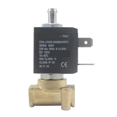 Imagem de 6000 N/C 2/3 Way AC 220V G1/8' Latão Cafeteiras Vapor Ar Água Alta Pressão Válvula Solenoide 3 Vias Válvula de Caldeira