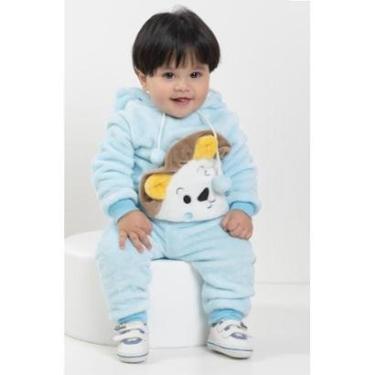 Imagem de Conjunto Casaco Calça Pelo Bebê Menino Inverno Lessa B8926-Masculino