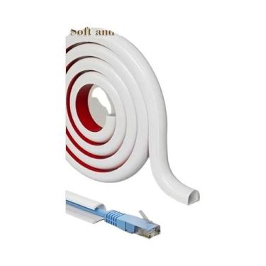 Imagem de Protetor De Cabo Adesivo Invisível Para Organização De Fios Com Tampa 