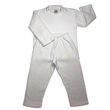 Imagem de Conjunto Longo Infantil Plusch Buckle Menino e Menina Branco - PEDROQU