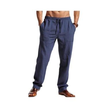 Imagem de Calças De Yoga Masculinas Oversize De Perna Larga Moda Casual Primaver