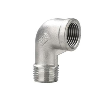 Imagem de Cotovelo de fio interno e externo de aço inoxidável 304 90° Cotovelo de fio interno e externo WWECCQIJ (316L, DN80)