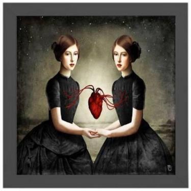 Imagem de Quadro Surrealista Irmãs Gêmeas 20X20Cm