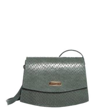 Imagem de Bolsa Feminina Leopoldine Verde Musgo Couro Legítimo Tiracolo Alça Ajustável com Fecho Magnético-Feminino