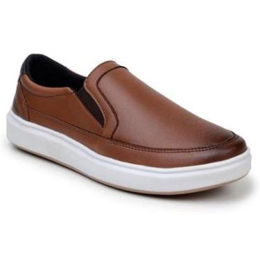 Imagem de Sapatenis Tenis Slip On Mocassim Masculino Casual Confortável  Couro Eco Parra Boots-Unissex