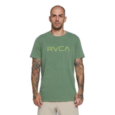 Imagem de Camiseta RVCA R461A0226 Big RVCA Stone - Verde MIlitar-Masculino