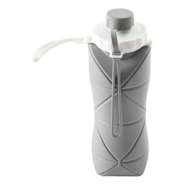 Imagem de Garrafa de água dobrável portátil de silicone 600ml para chá ao ar liv