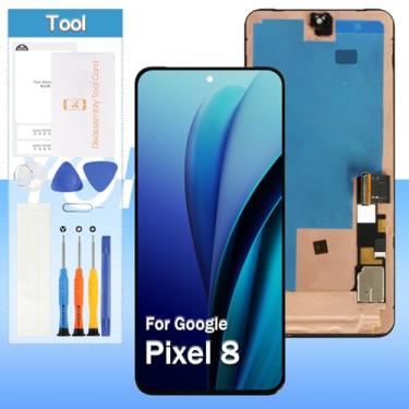 Imagem de Substituição de tela OLED para Google Pixel 8 5G LCD Display GKWS6, G9BQD 15.7 cm LCD Touch Screen Digitalizador Substituição - Preto - Ferramentas incluídas