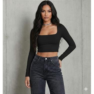 Imagem de Cropped Camila Manga Longa Feminino Estilo e Conforto - no-brand, U, 1