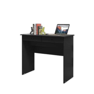 Imagem de Escrivaninha 2 Gavetas Home Office Ej Móveis Preto