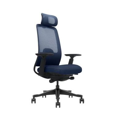 Imagem de Cadeira De Escritório Ergonômica ZARUUS VEGA ZR Apoio de Pescoço e de Braços com Ajuste Encosto Inclinação Malha Preta