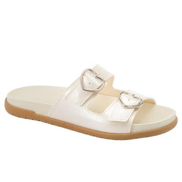 Imagem de CHINELO INFANTIL MENINA WEEKEND 371 OFF WHITE FIVELA KLIN-Feminino
