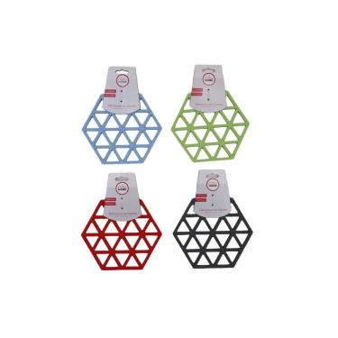 Imagem de Descanso de Panela Silicone 18cm Hexagonal 1 Unidade Sortido Casual Home