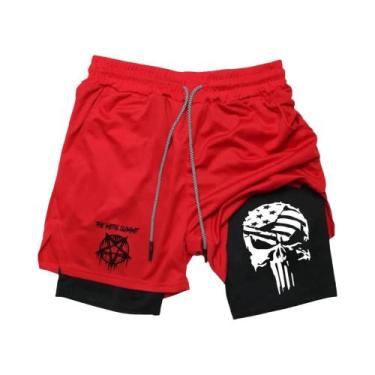 Imagem de Shorts de Treino Masculino - Dupla Camada, Secagem Rápida para Corrida