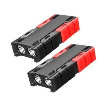 Imagem de Lanterna Portátil LED Recarregável Com Duas Lâmpadas USB Para Camping,