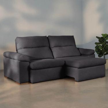 Imagem de Sofá Retrátil e Reclinável 230cm Botero Cabecasa Madeiraoriginals Grafite