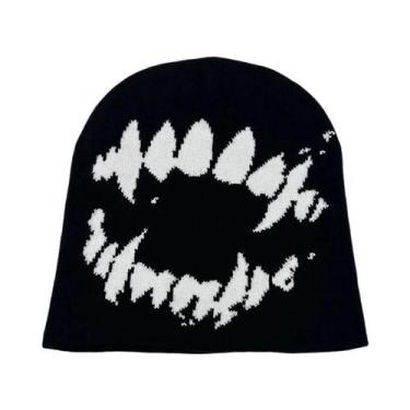 Imagem de Gorro De Lã Tricotado Com Letras Estilo Hip Hop, Moda De Rua Para Outo