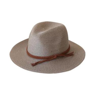 Imagem de Chapéu Panamá De Palha Unissex Com Aba Larga Para Verão, Proteção UV U