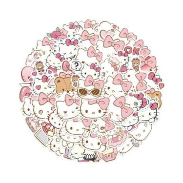 Imagem de Adesivos De Anime Hello Kitty Rosa 10 30 50PCS Decalques De Desenhos A