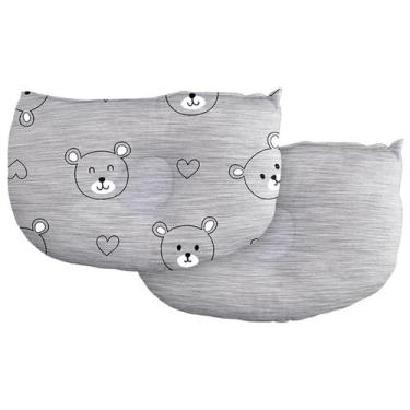 Imagem de Travesseiro Anatômico para Bebê 25 cm x 17cm x 07 cm Bublim, Ursos