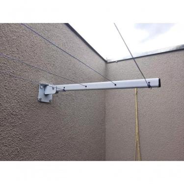 Imagem de Suporte Varal De Metalon Branco Ambientes Diversos Par