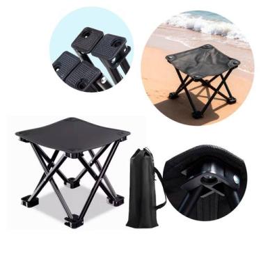 Imagem de Banqueta Portátil Dobrável Compacta para Praia, Pesca e Camping - Toma
