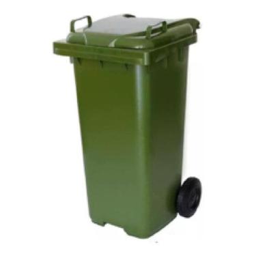 Imagem de Conteiner Lixeira Plastica 120l Contentor Com Rodas Jsn