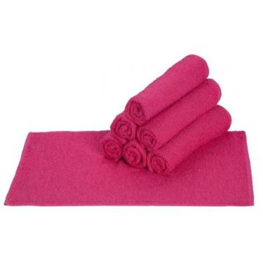 Imagem de Kit 10 Toalha De Manicure E Pedicure 28x45cm Salão Beleza P/unha Rosa