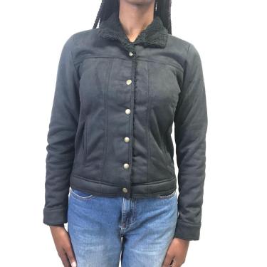 Imagem de Jaqueta E. Daninha Suede Aviador Curta Preta 715221-Feminino