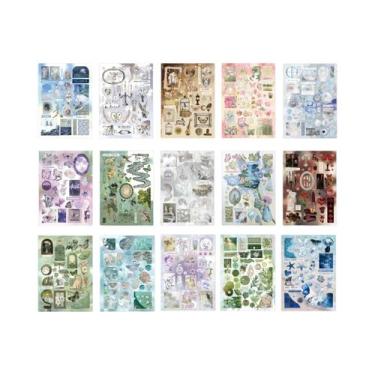 Imagem de Adesivos Decorativos DIY Estilo Japonês Com Desenhos Fofos - 30 Folhas