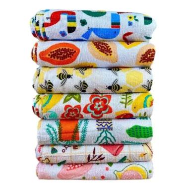 Imagem de Pano De Prato Atoalhado Felpudo Premium Kit Com 30 Peças