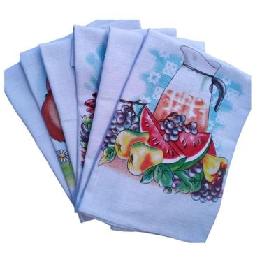 Imagem de Pano De Prato Premium Estampado Kit Com 10 Peças