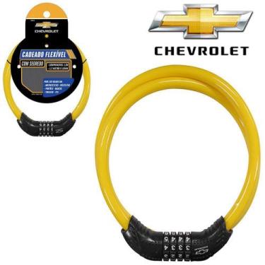 Imagem de Cadeado/ Trava De Bicicleta / Moto Segredo Amarelo 1,2X15Mm - Chevrole