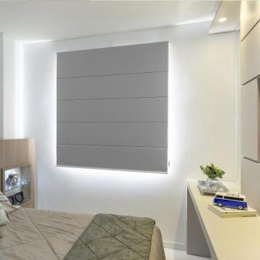Imagem de Persiana Romana (2,00Larg. x 2,00Alt.) Blackout Cinza - Vogaflex, 0