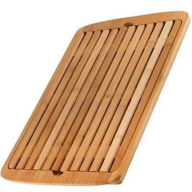 Imagem de Tábua Migalheira com Bandeja Bambu Cortar Pão - Mimo Style - NoBrand