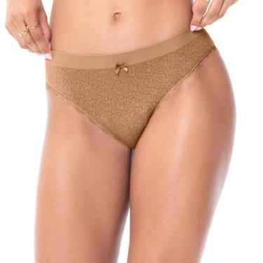 Imagem de Calcinha Biquíni Jacquard sem Costura Amêndoa - Zee Rucci, GG