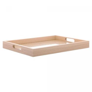 Imagem de Bandeja Retangular de MDF c/ Fundo Treliça 35x25x4cm Lyor TAMANHO:35X2