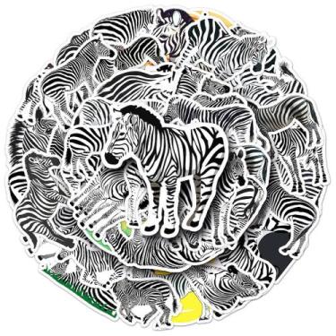 Imagem de Pacote de adesivos Zebra Anime, 50 unidades de adesivos decorativos de