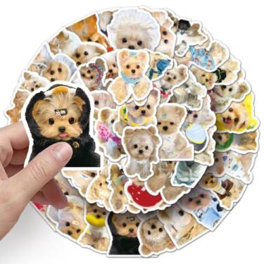 Imagem de Adesivos, 50 unidades/lote, vinil impermeável para cães Yorkshires Ter