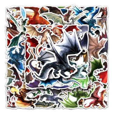 Imagem de Adesivos, 50 unidades/lote, dinossauros, animais, vinil impermeável, a