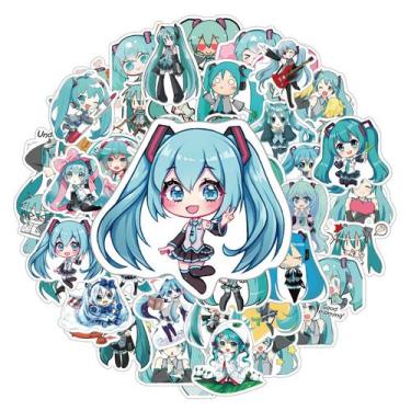 Imagem de Adesivos Hatsune Miku, vinil impermeável, anime, 50 unidades - yiweisa