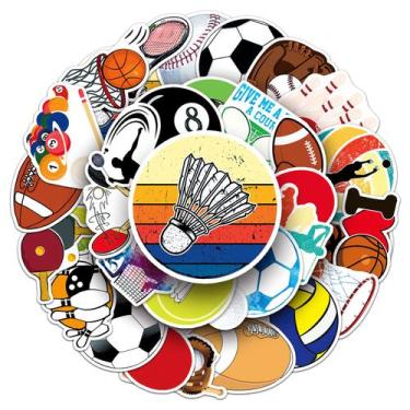 Imagem de Pacote de adesivos: 50 unidades, esportes, basquete, futebol, anime - 