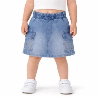 Imagem de Saia Infantil Look Jeans Cargo Jeans - 01 - UNICA-Feminino