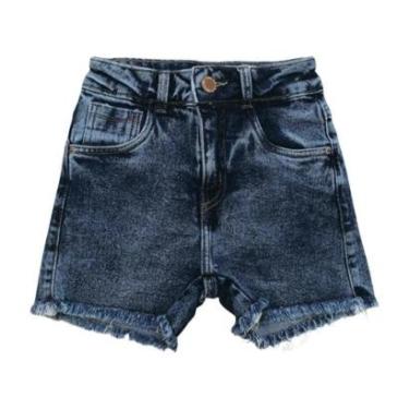 Imagem de Shorts Jeans Infantil Com Barra Desfiada 3756 - Frommer-Feminino